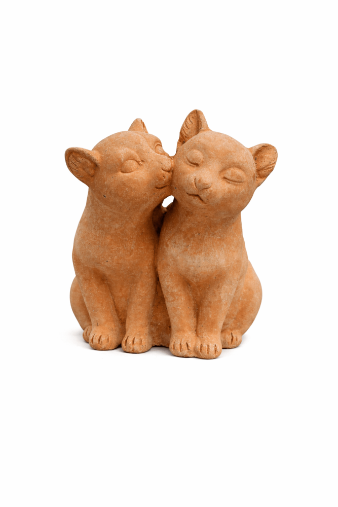 Preview: Couple de chats en terracotta Impruneta – résistante au gel